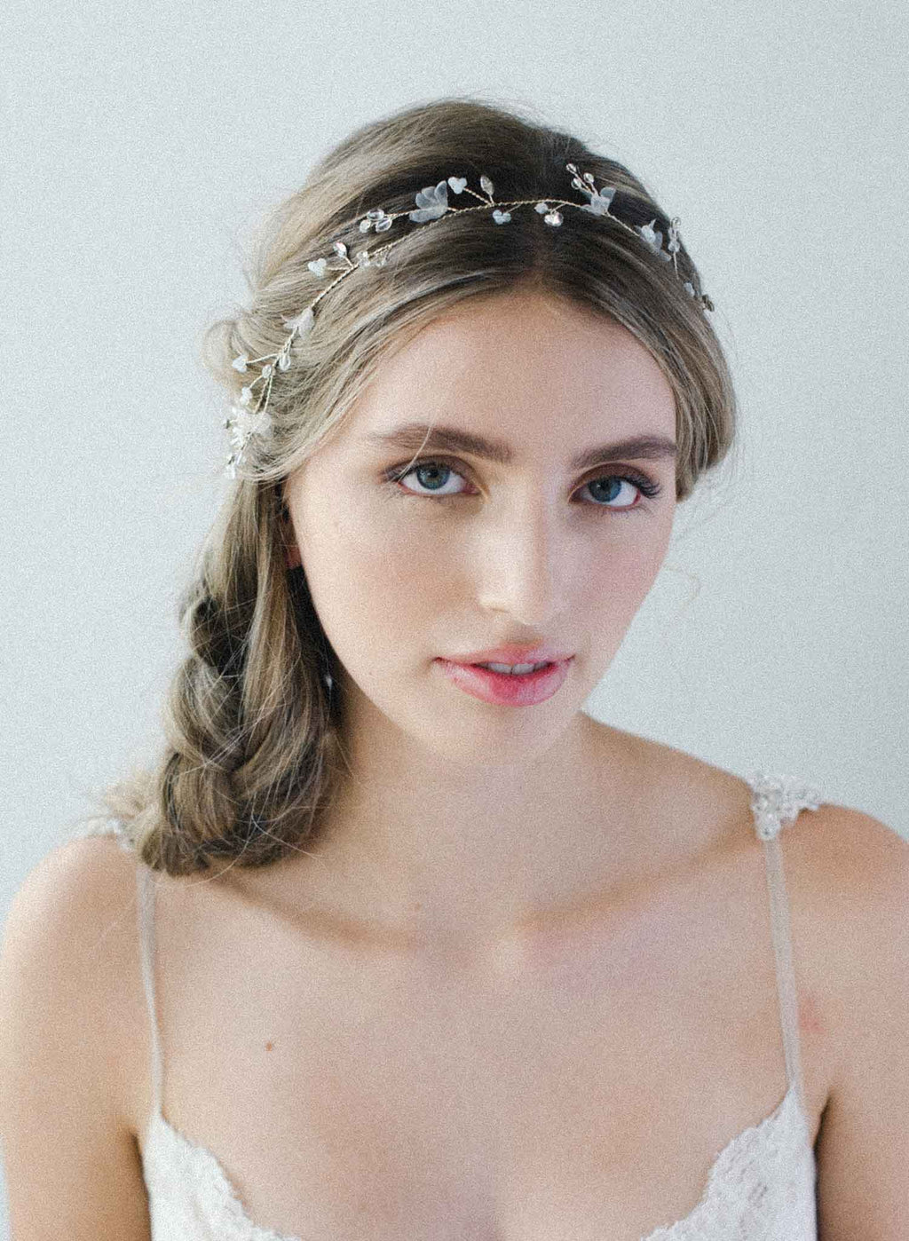 Daintiest crystal and blossom hair vine - Style #2041