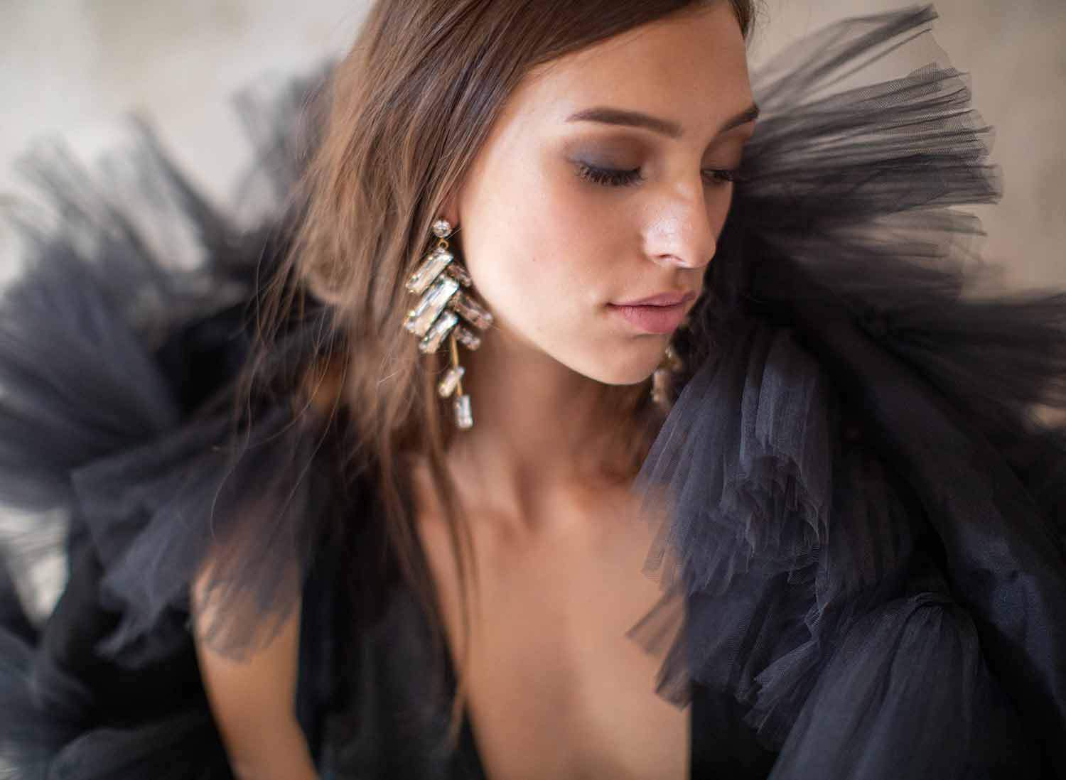 Crystal confetti earrings - Style #2070
