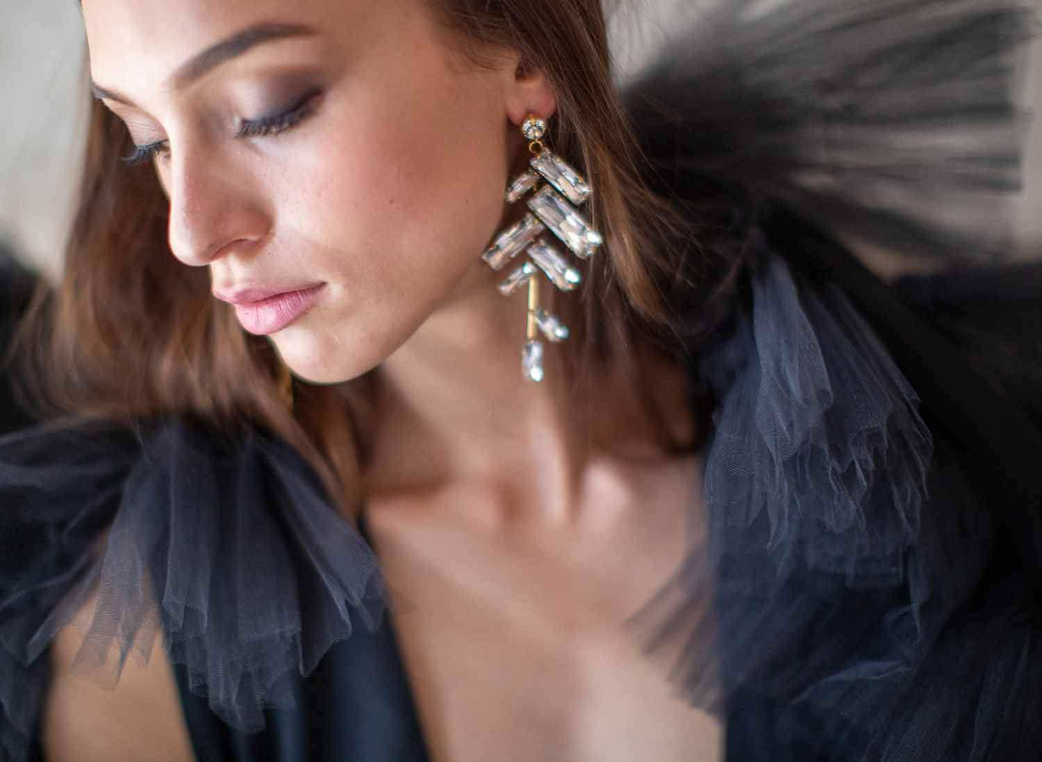 Crystal confetti earrings - Style #2070