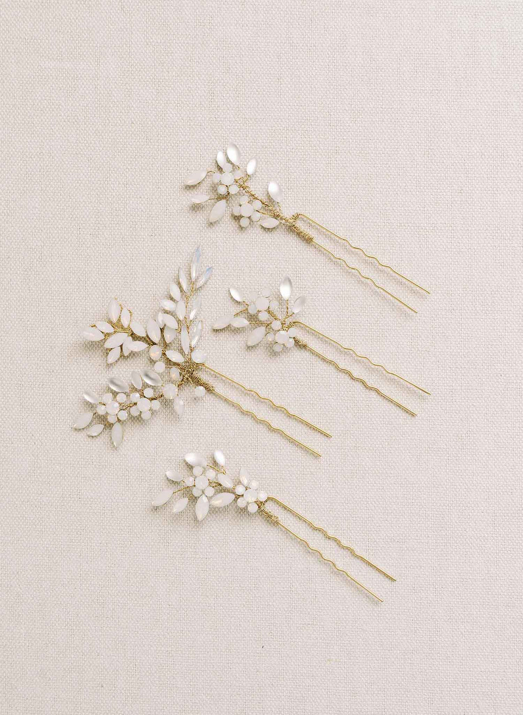 Crystal ferns hair pin set of 4 - Style #2116