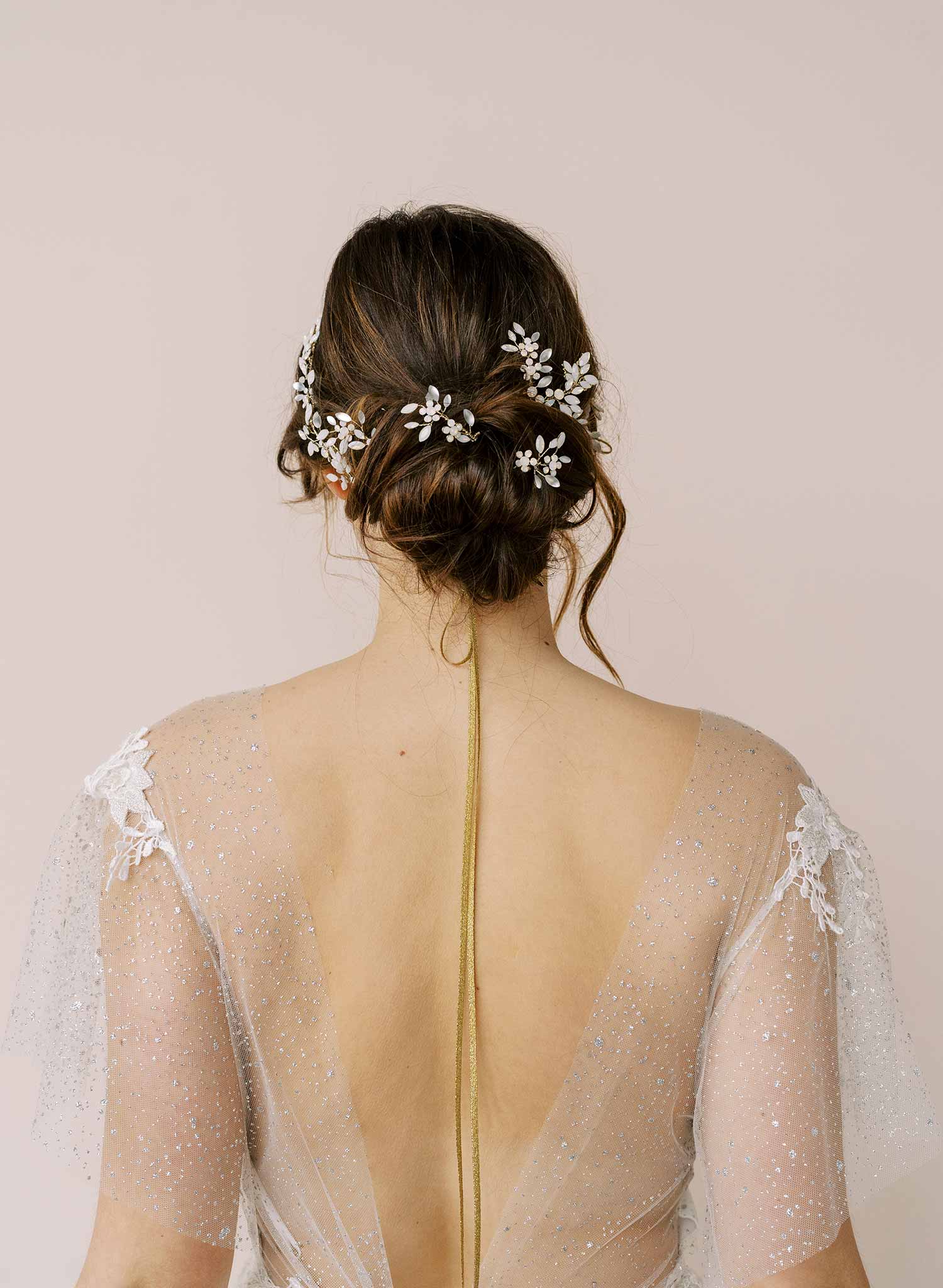 Crystal ferns hair pin set of 4 - Style #2116