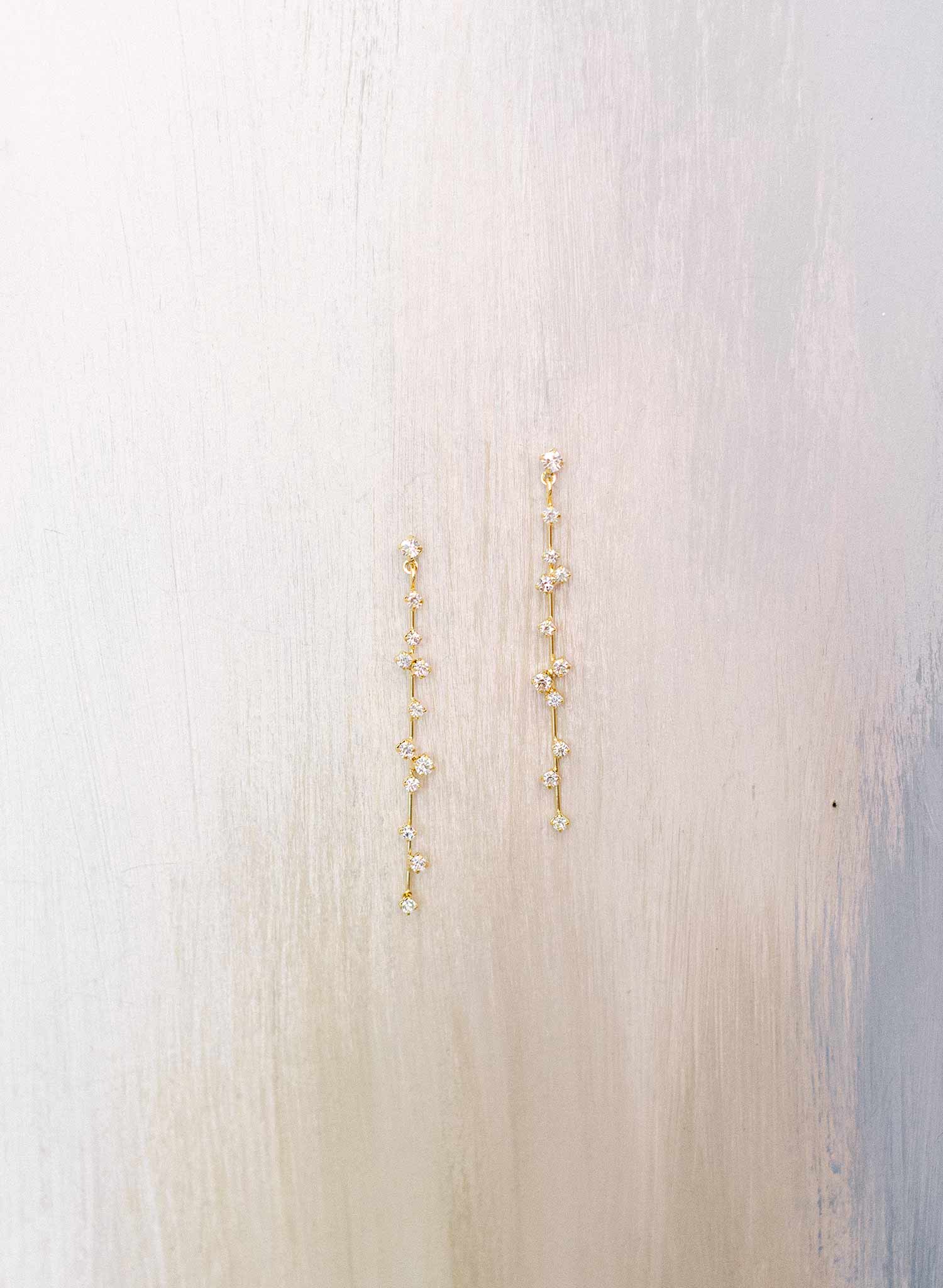 Crystal droplets linear earring - Style #2302