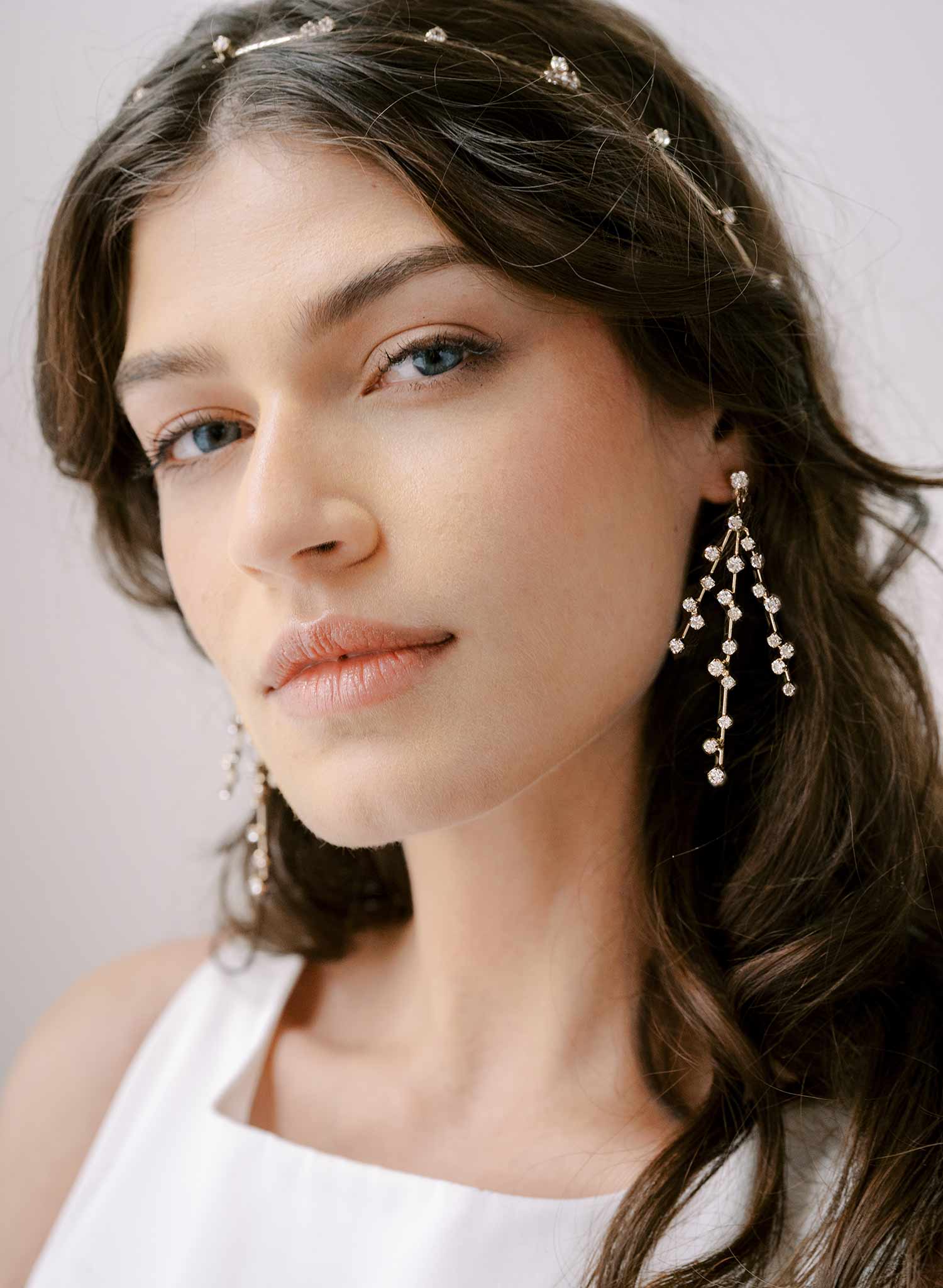 Crystal droplet 3 strand earring - Style #2303