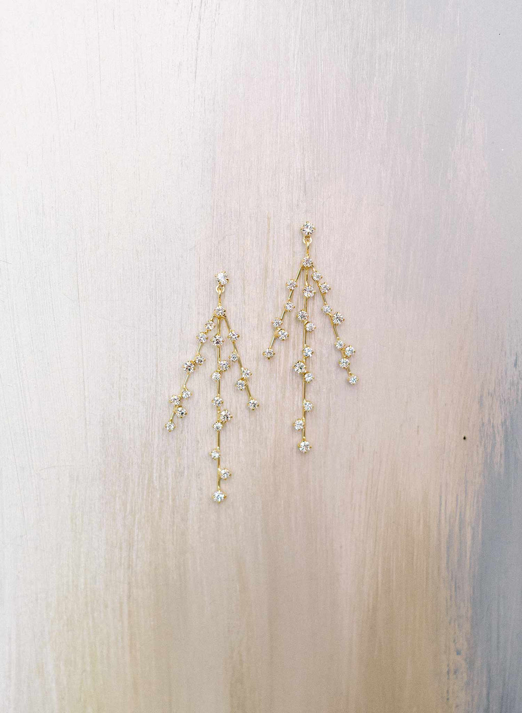 Crystal droplet 3 strand earring - Style #2303