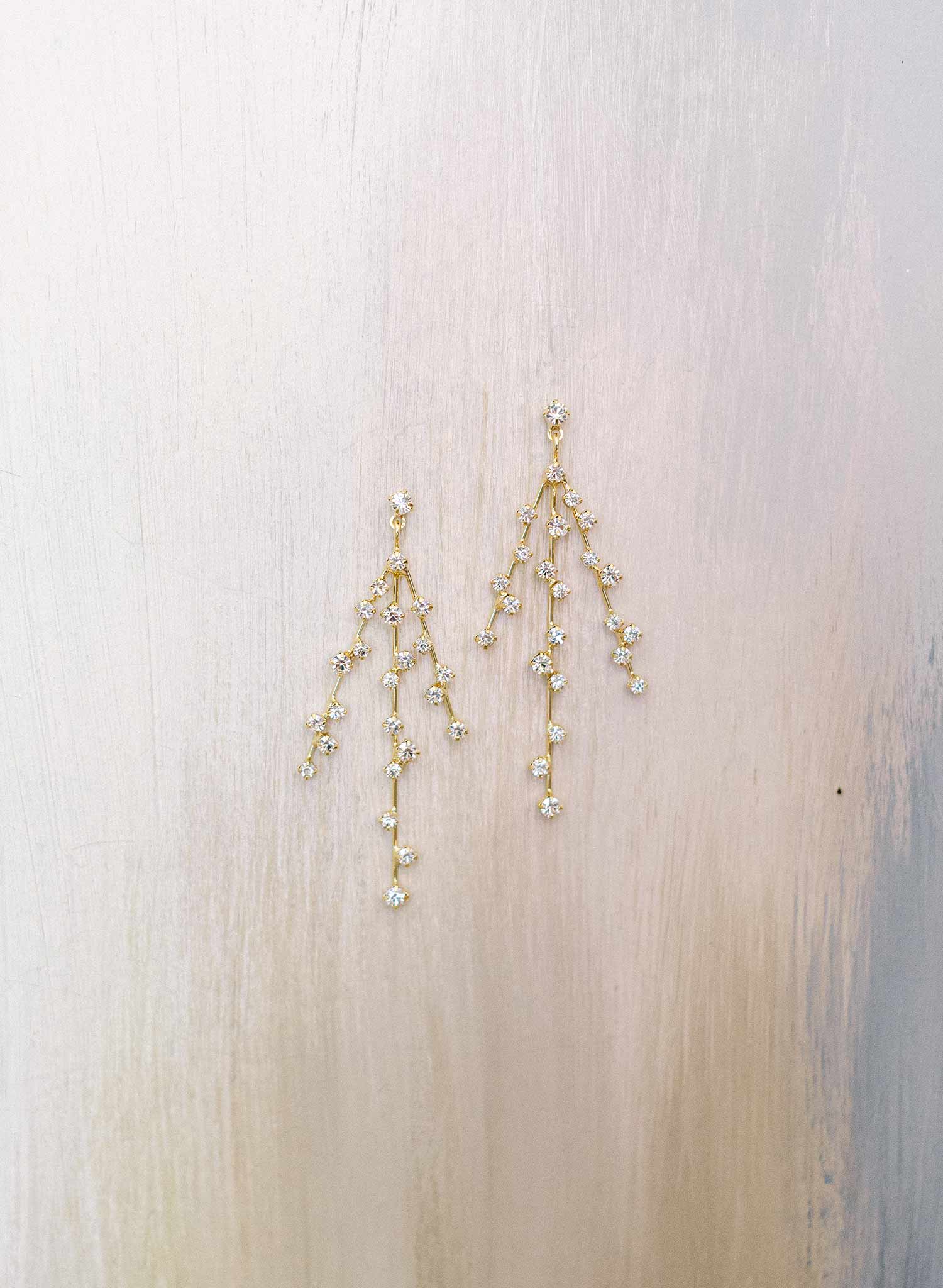 Crystal droplet 3 strand earring - Style #2303