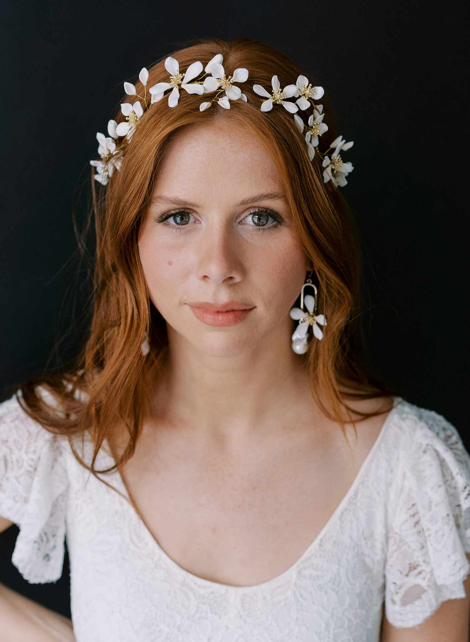 Blooming magnolia bridal hair vine - Style #2342