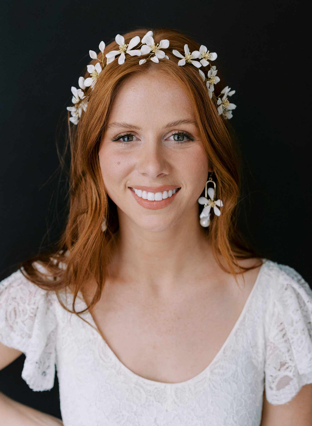 Blooming magnolia bridal hair vine - Style #2342