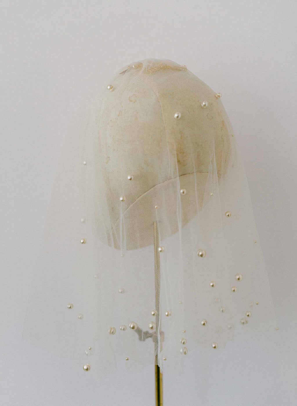 "Whisper tulle, short pearl veil - Style #2353"
