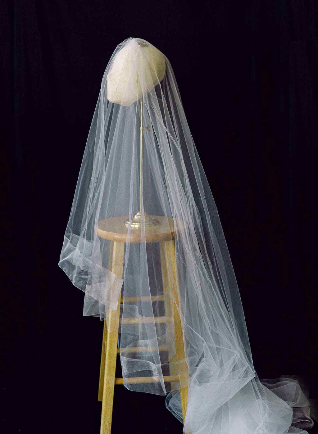 "Organza edge veil with blusher, cathedral length - Style #2360"