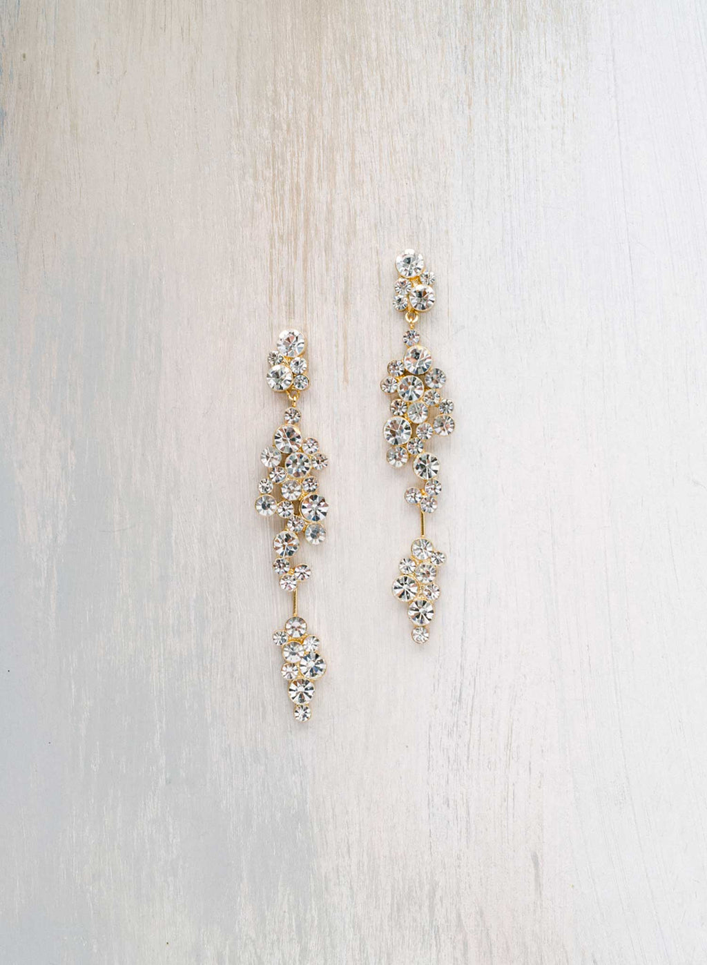 Champagne bubbles linear drop earrings - Style #2437