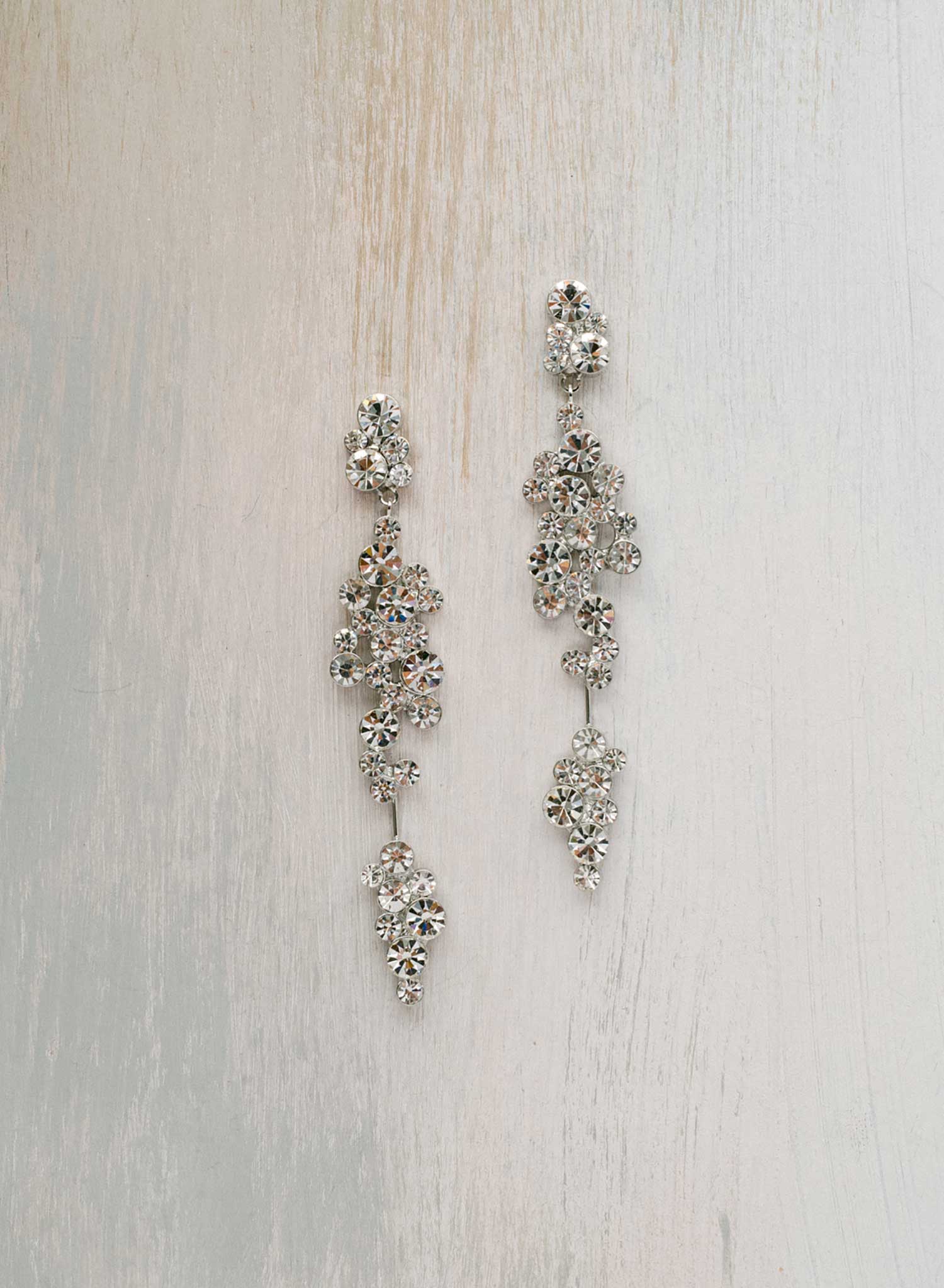Champagne bubbles linear drop earrings - Style #2437