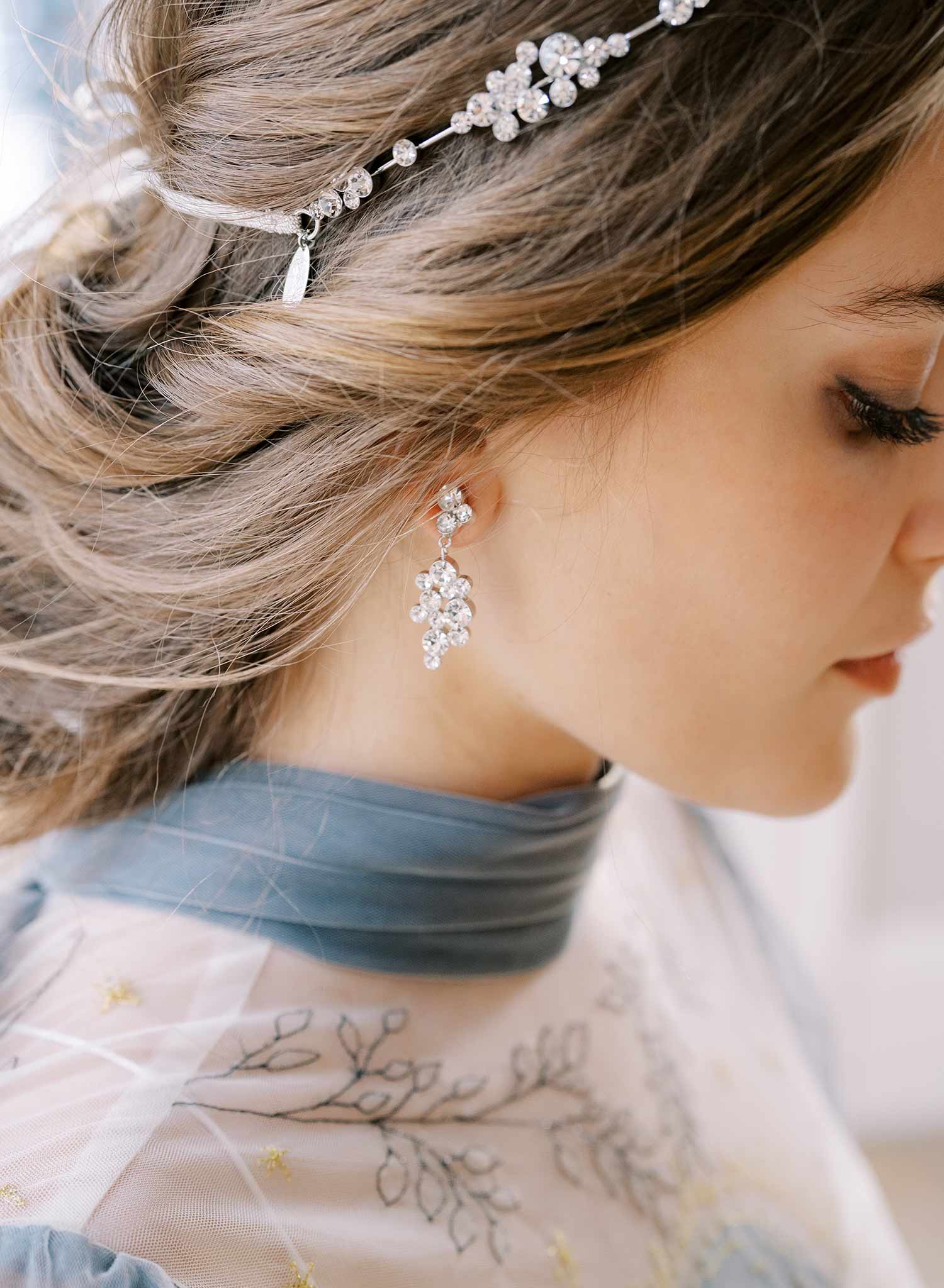 Champagne bubbles petite drop earrings - Style #2438