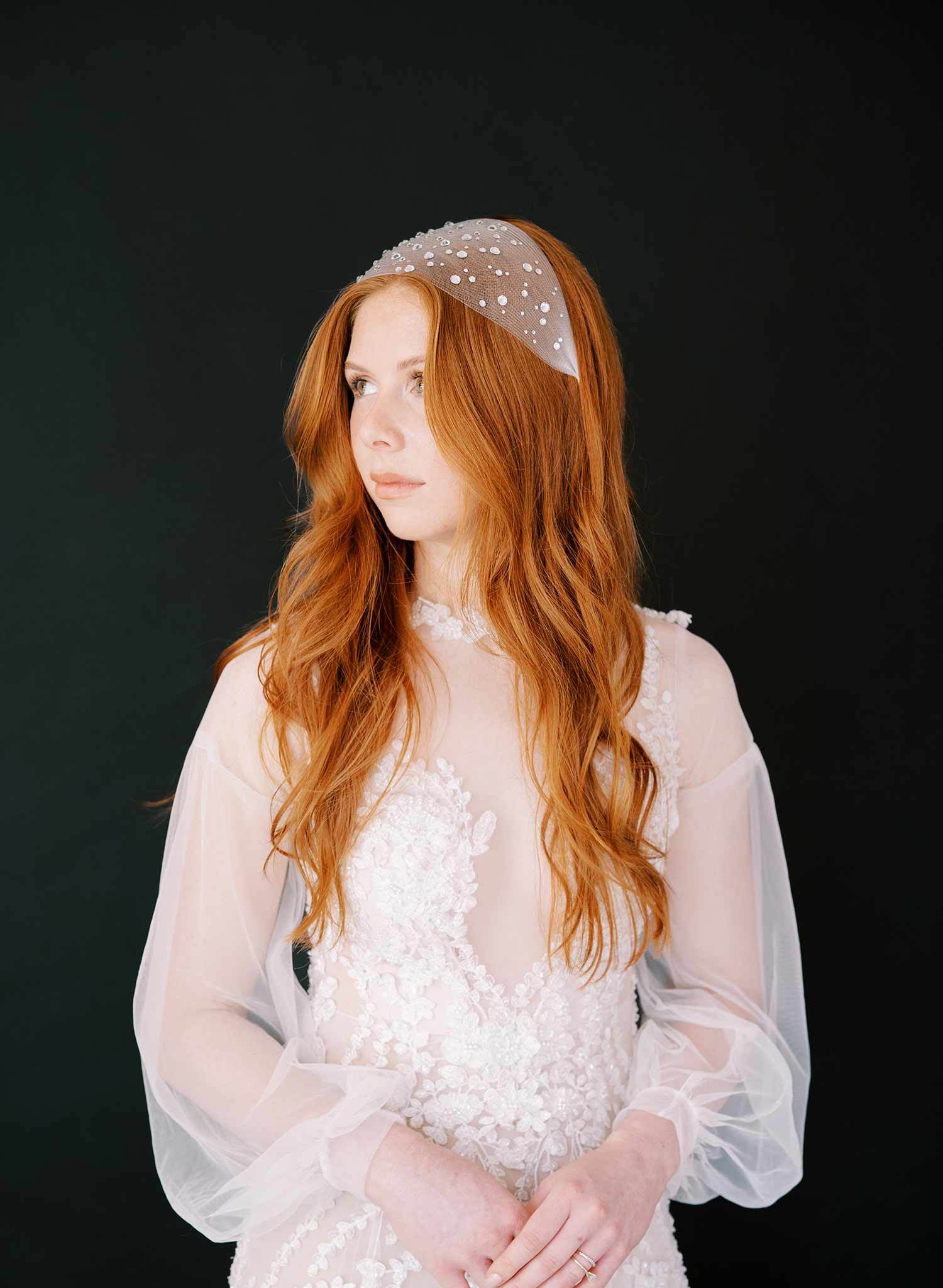 Embellished crinoline headband - Style #2453