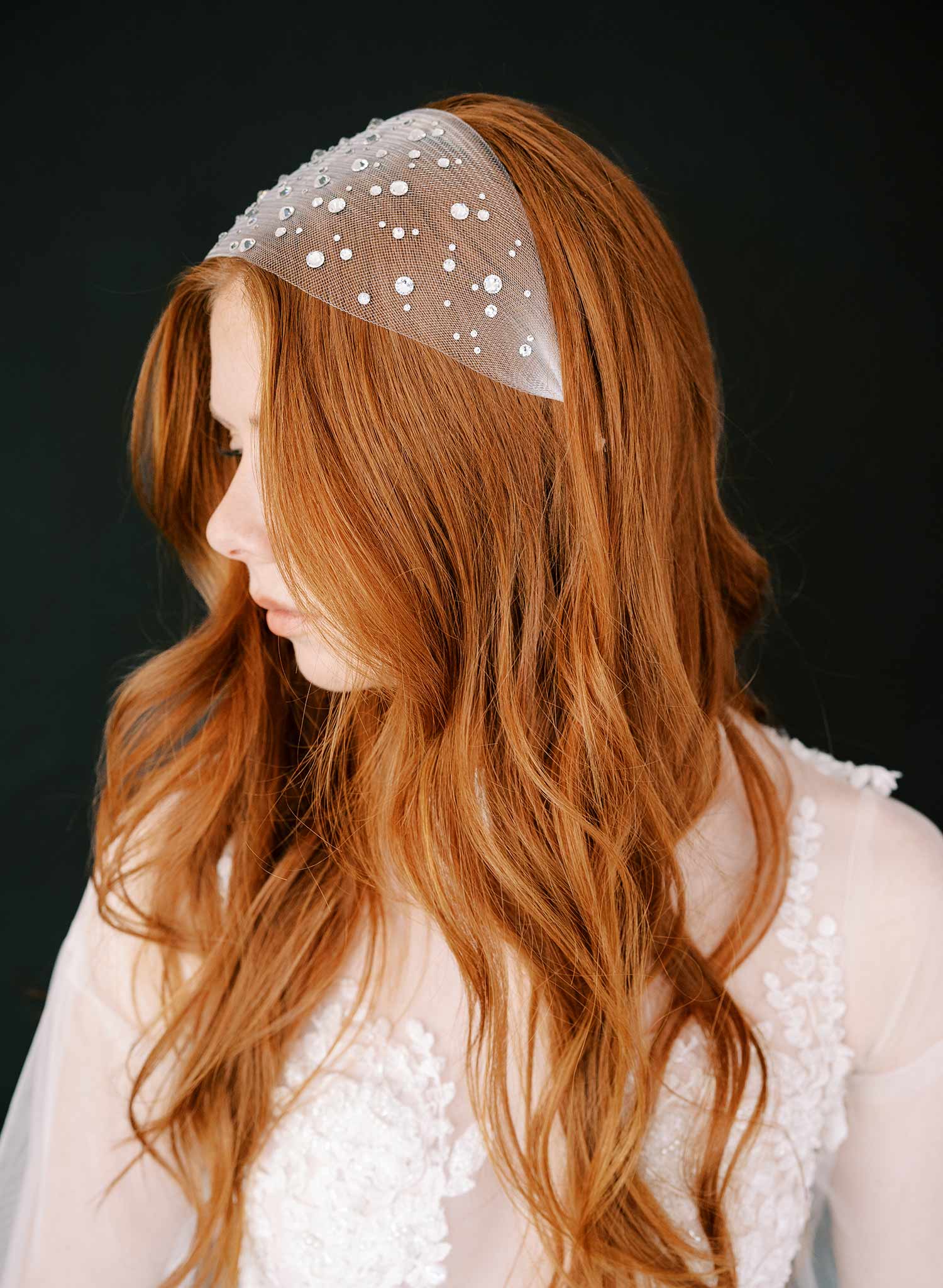 Embellished crinoline headband - Style #2453