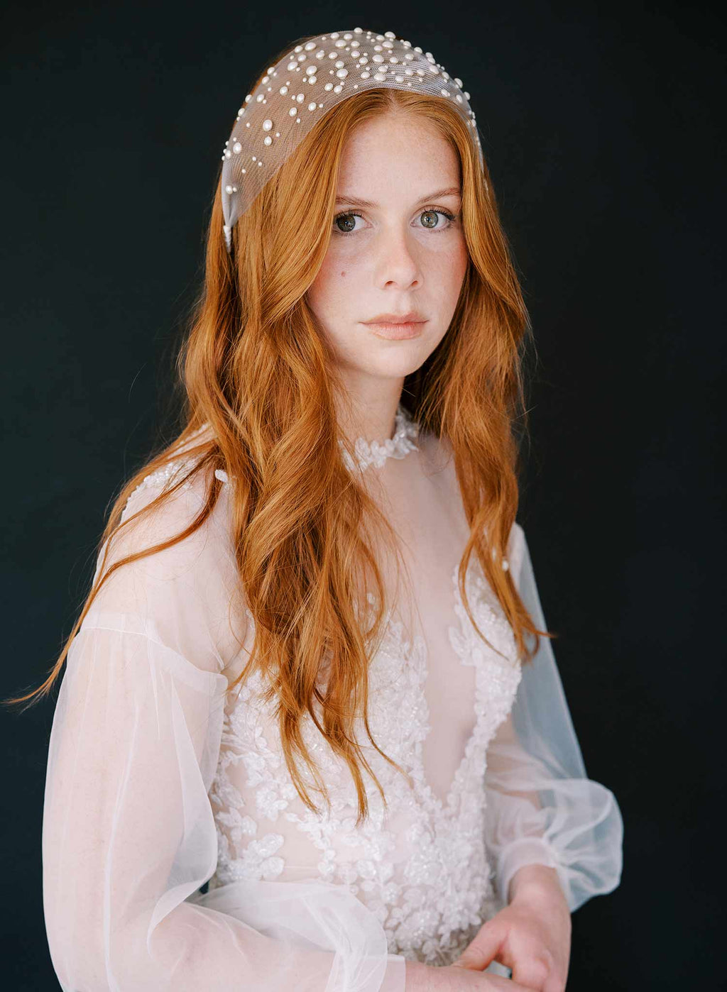 Embellished crinoline headband - Style #2453