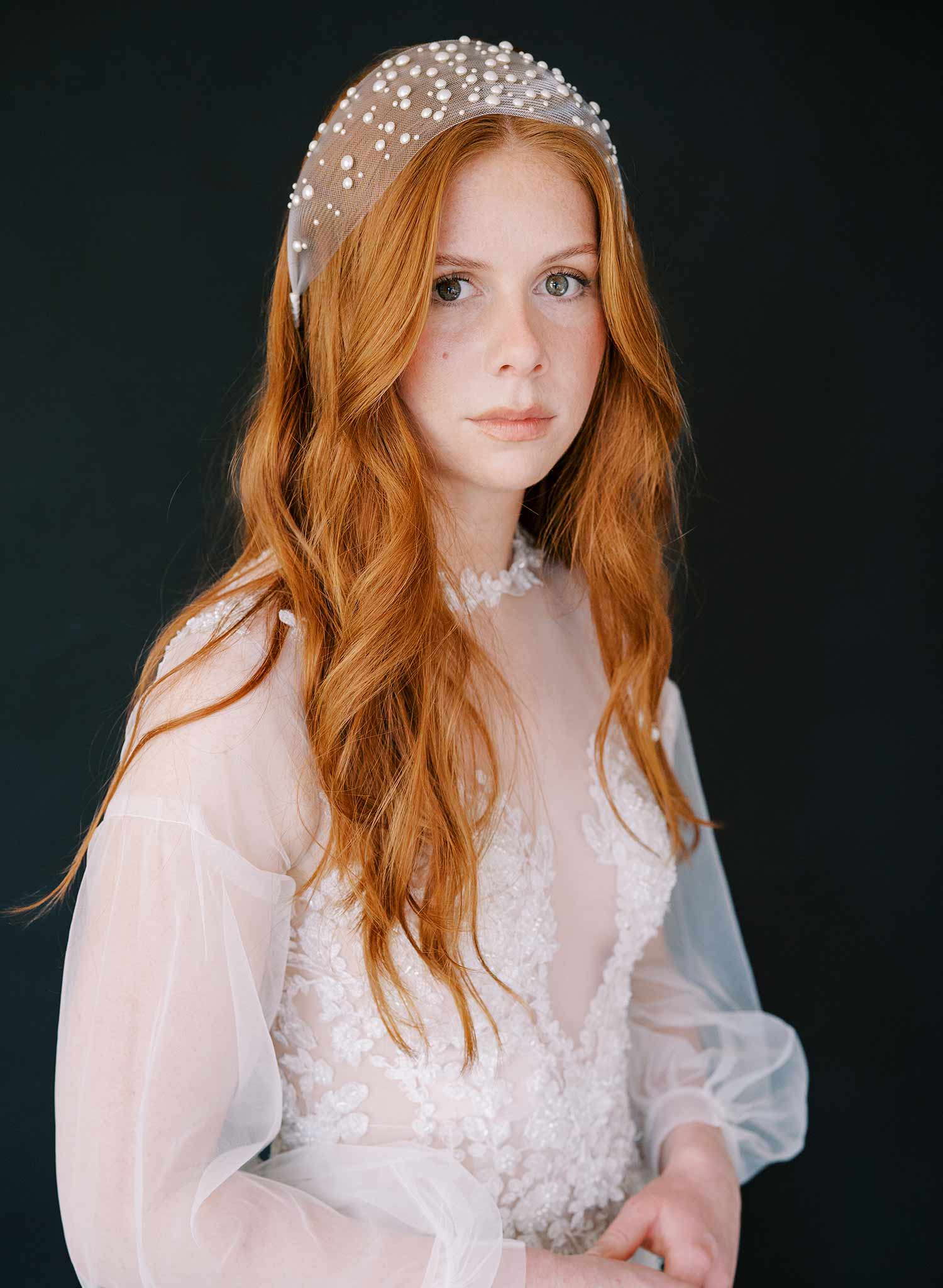 Embellished crinoline headband - Style #2453