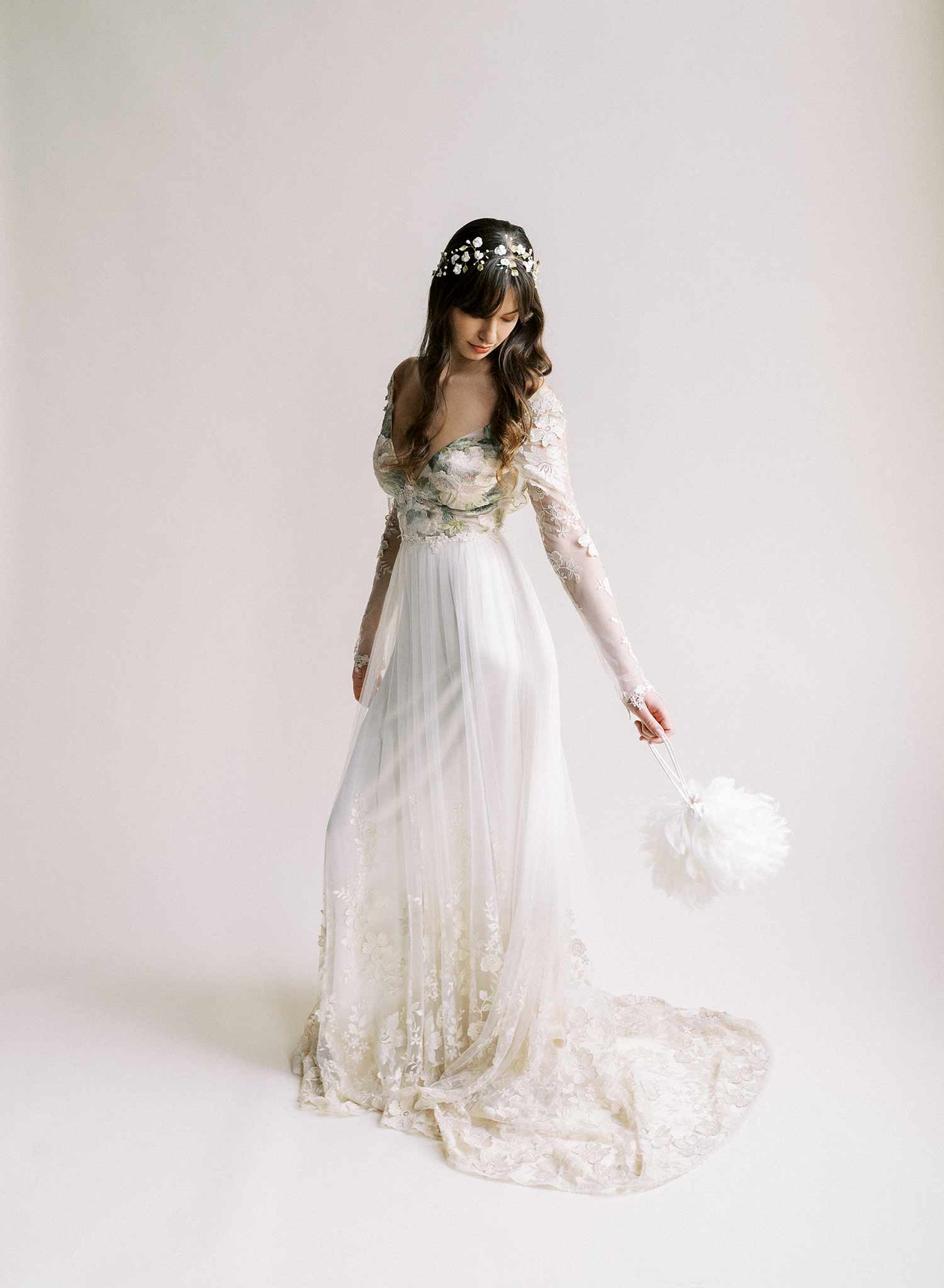 Flourish of silk petals bridal purse - Style #2517