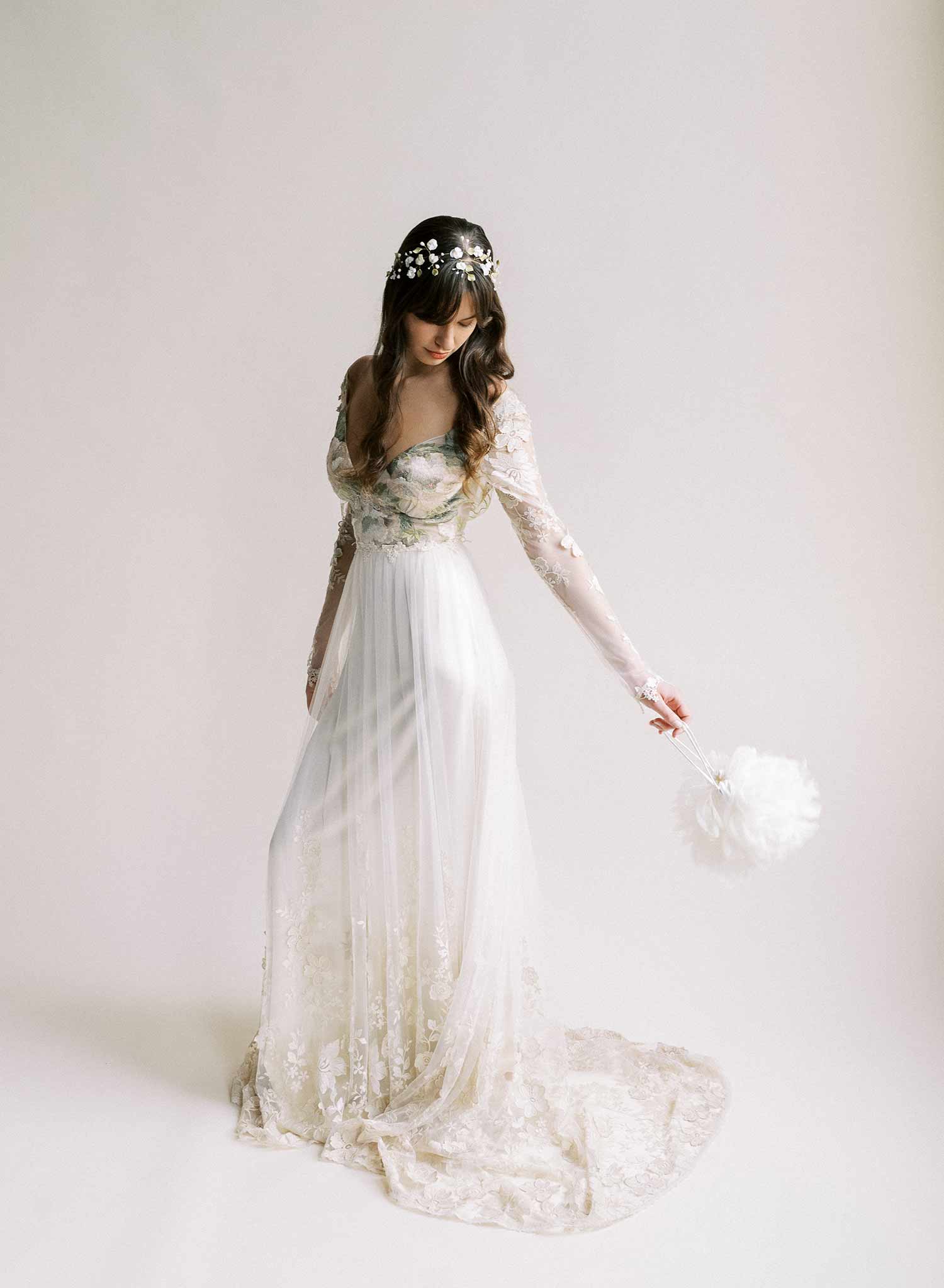 Flourish of silk petals bridal purse - Style #2517