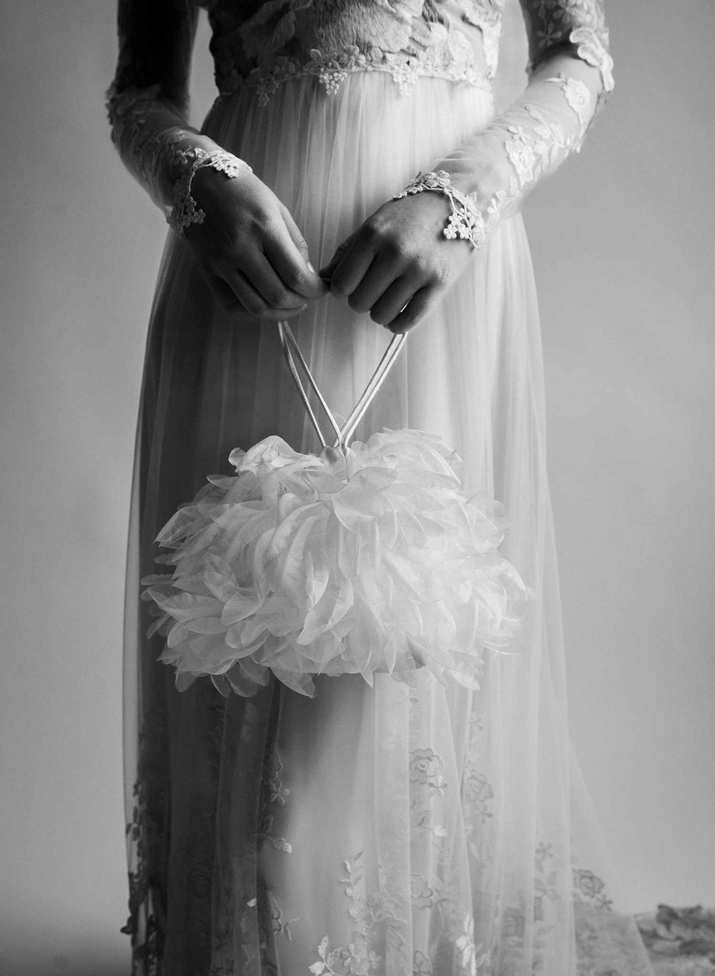 Flourish of silk petals bridal purse - Style #2517
