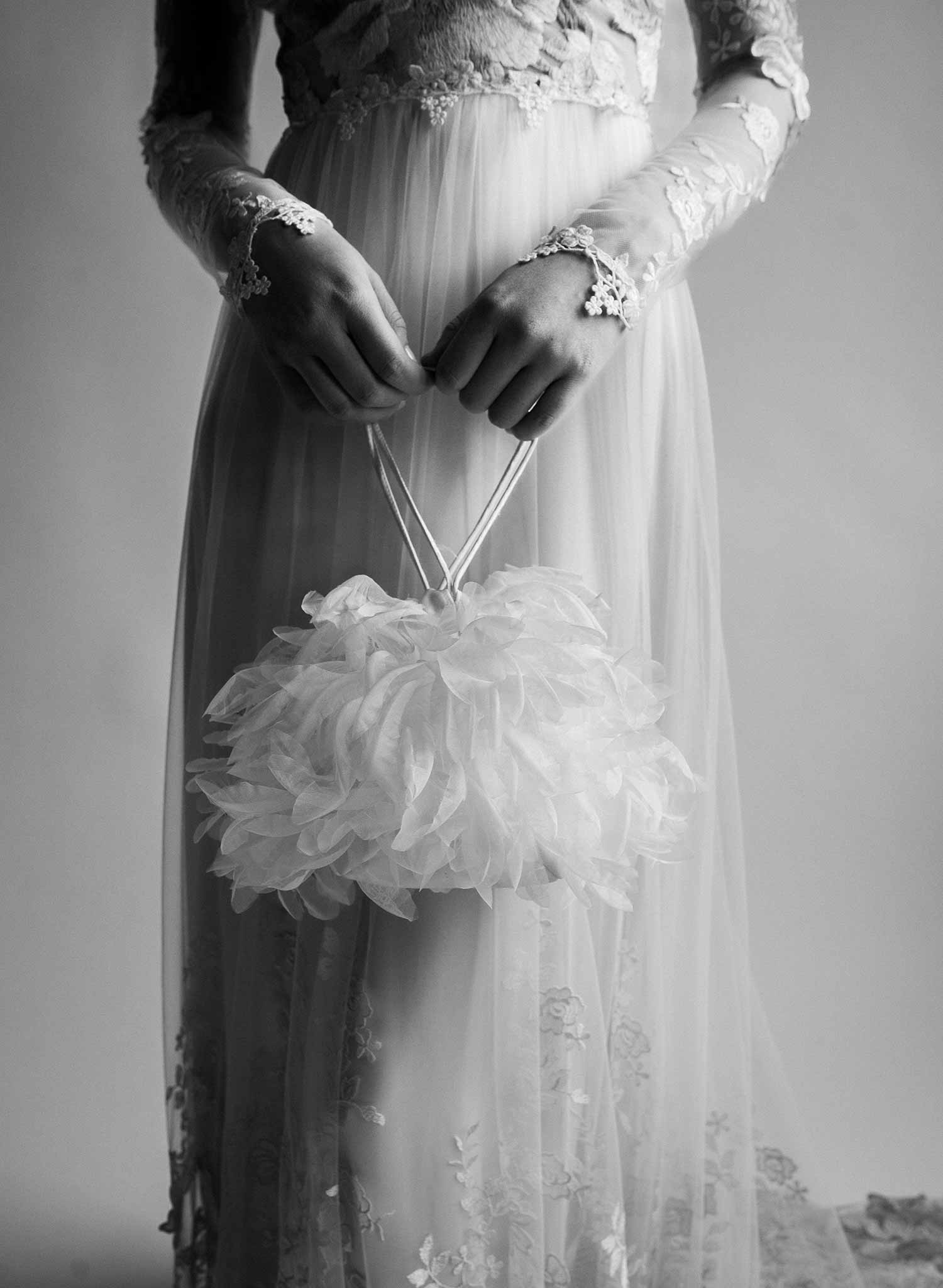 Flourish of silk petals bridal purse - Style #2517