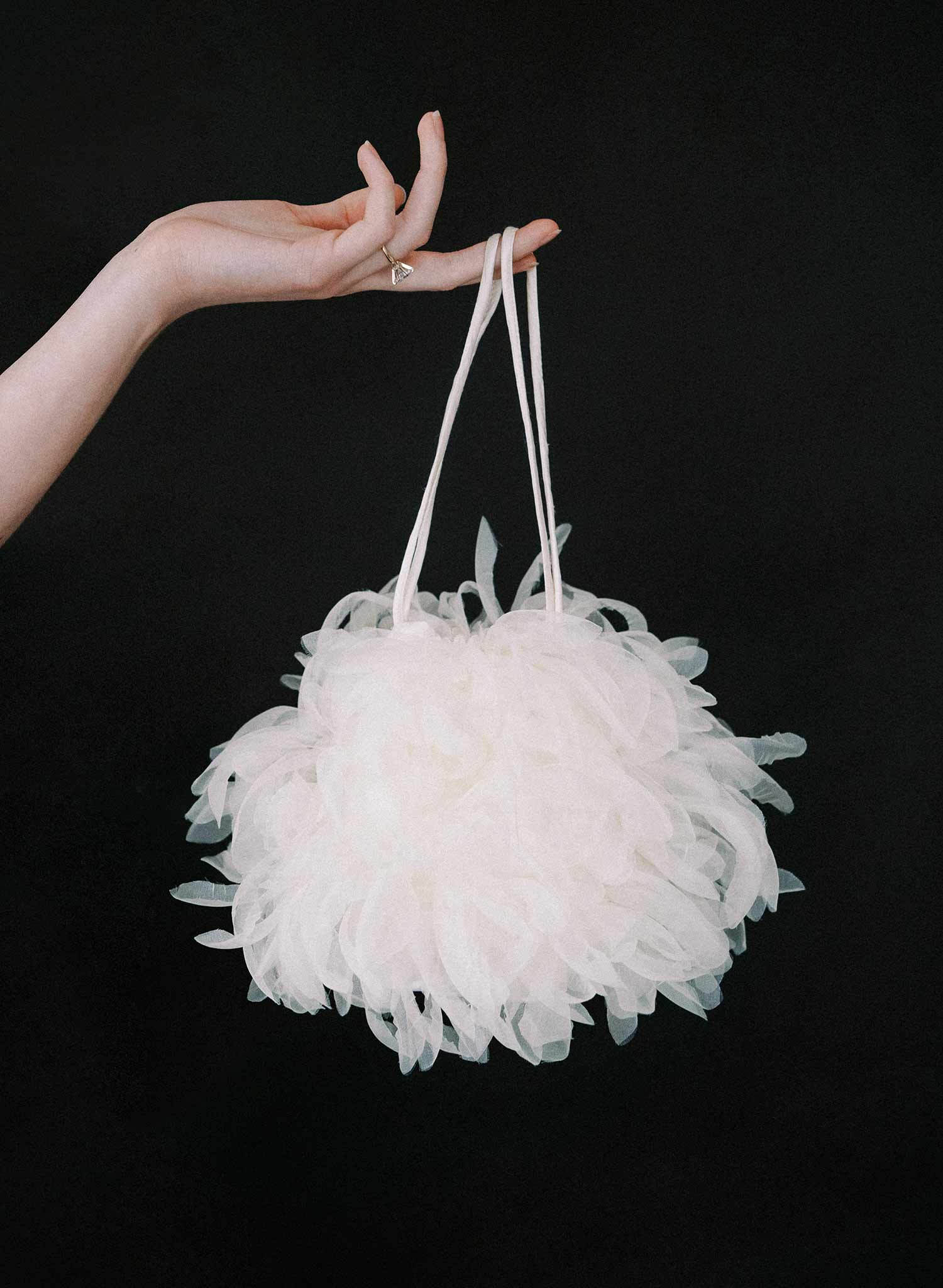 Flourish of silk petals bridal purse - Style #2517