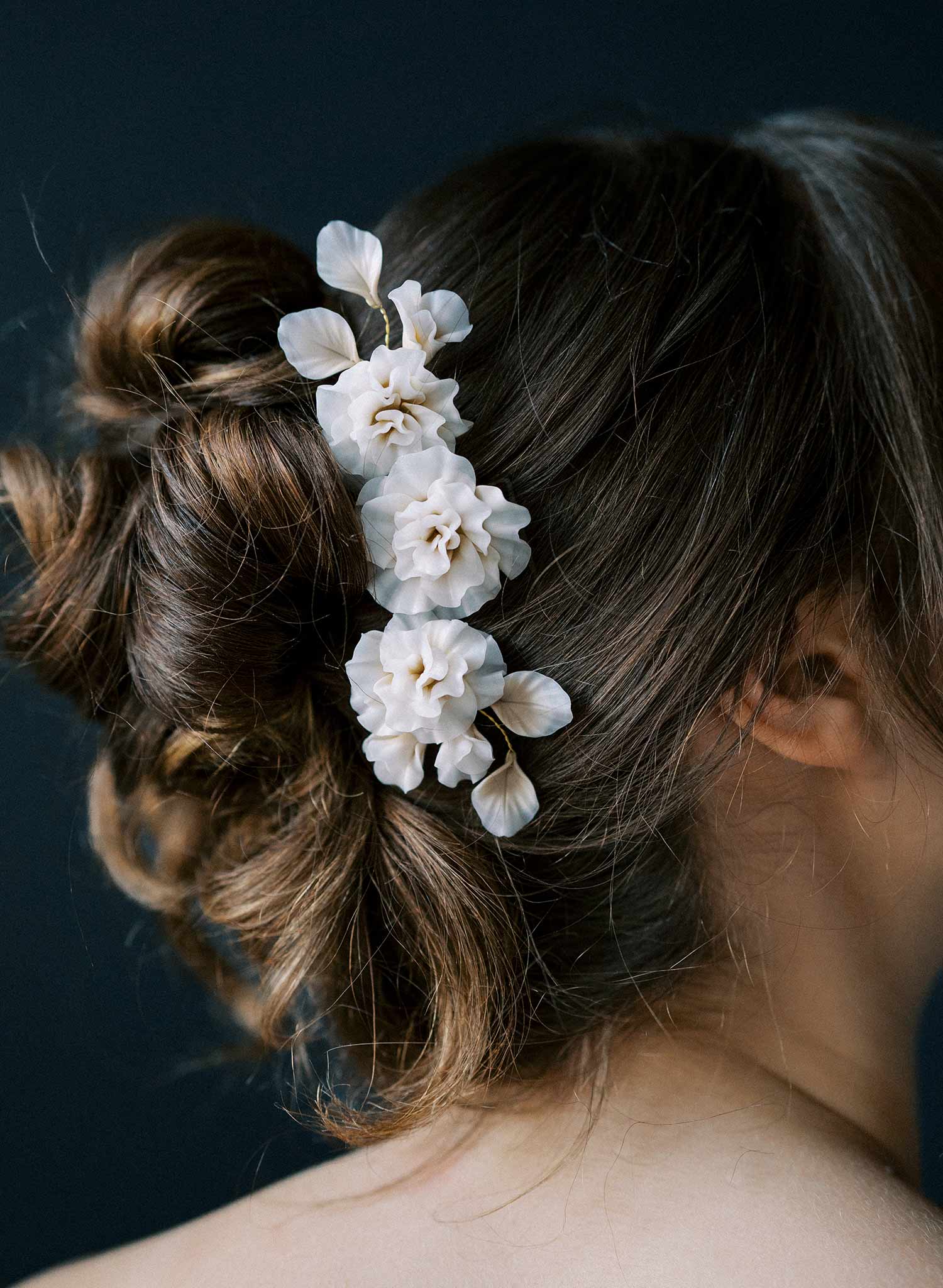 Decadent peony flower pin set of 3 - Style #2555