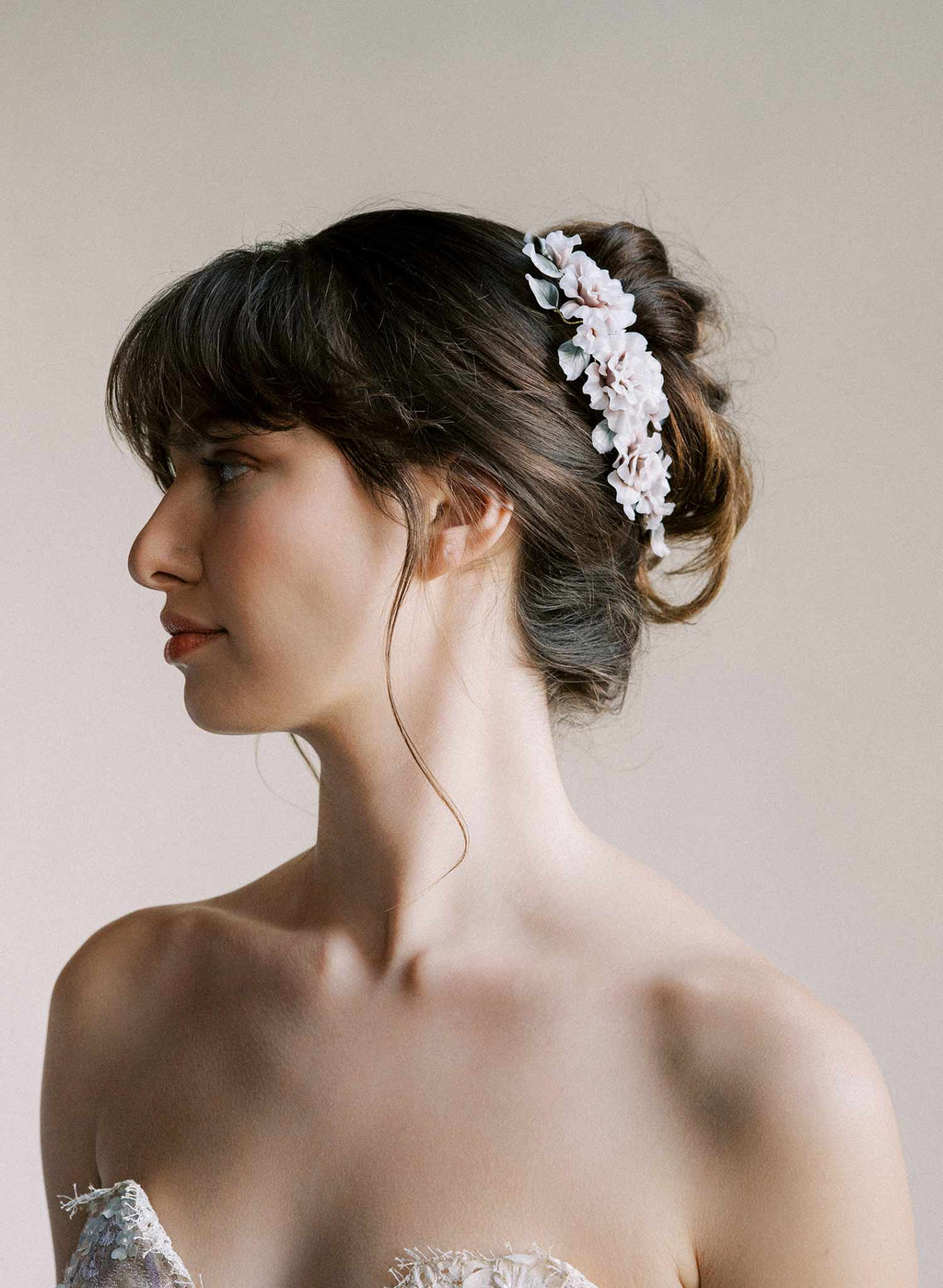 Decadent triple peony hair comb - Style #2558