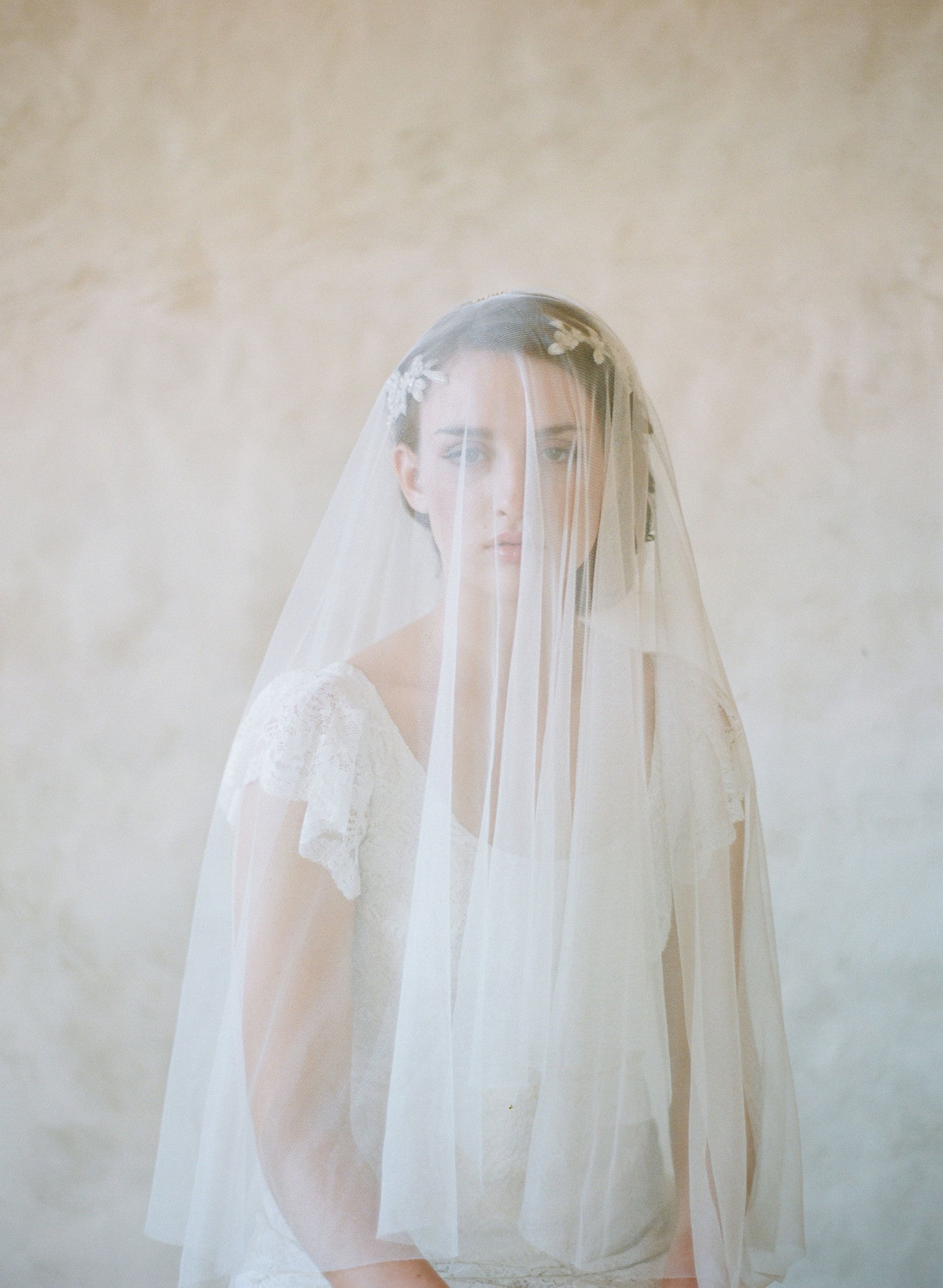 "Lux tulle cathedral, chapel, fingertip length veil - Style #357lux"