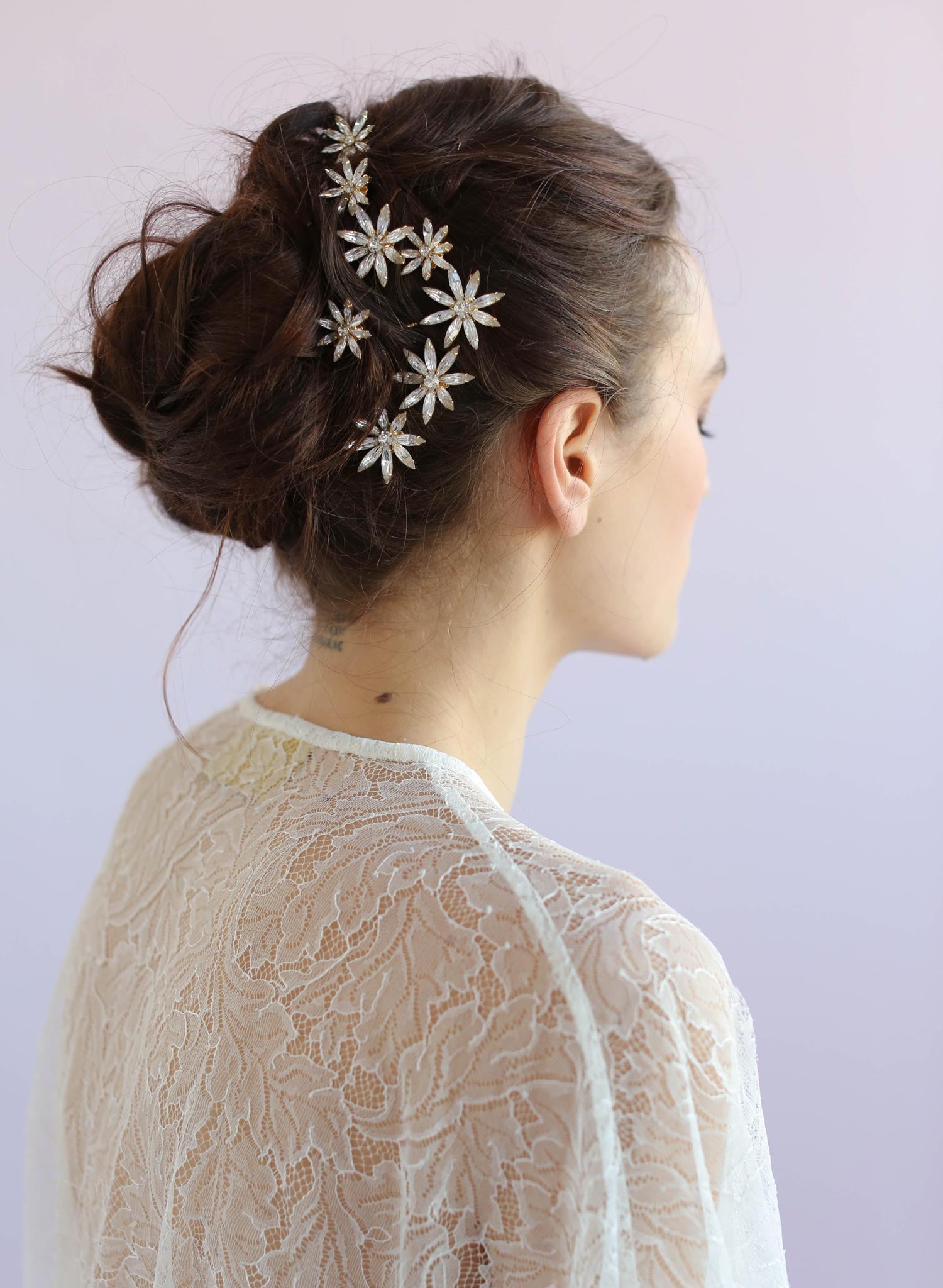 "Mini crystal starburst bobbies, set of 3 - Style #660"