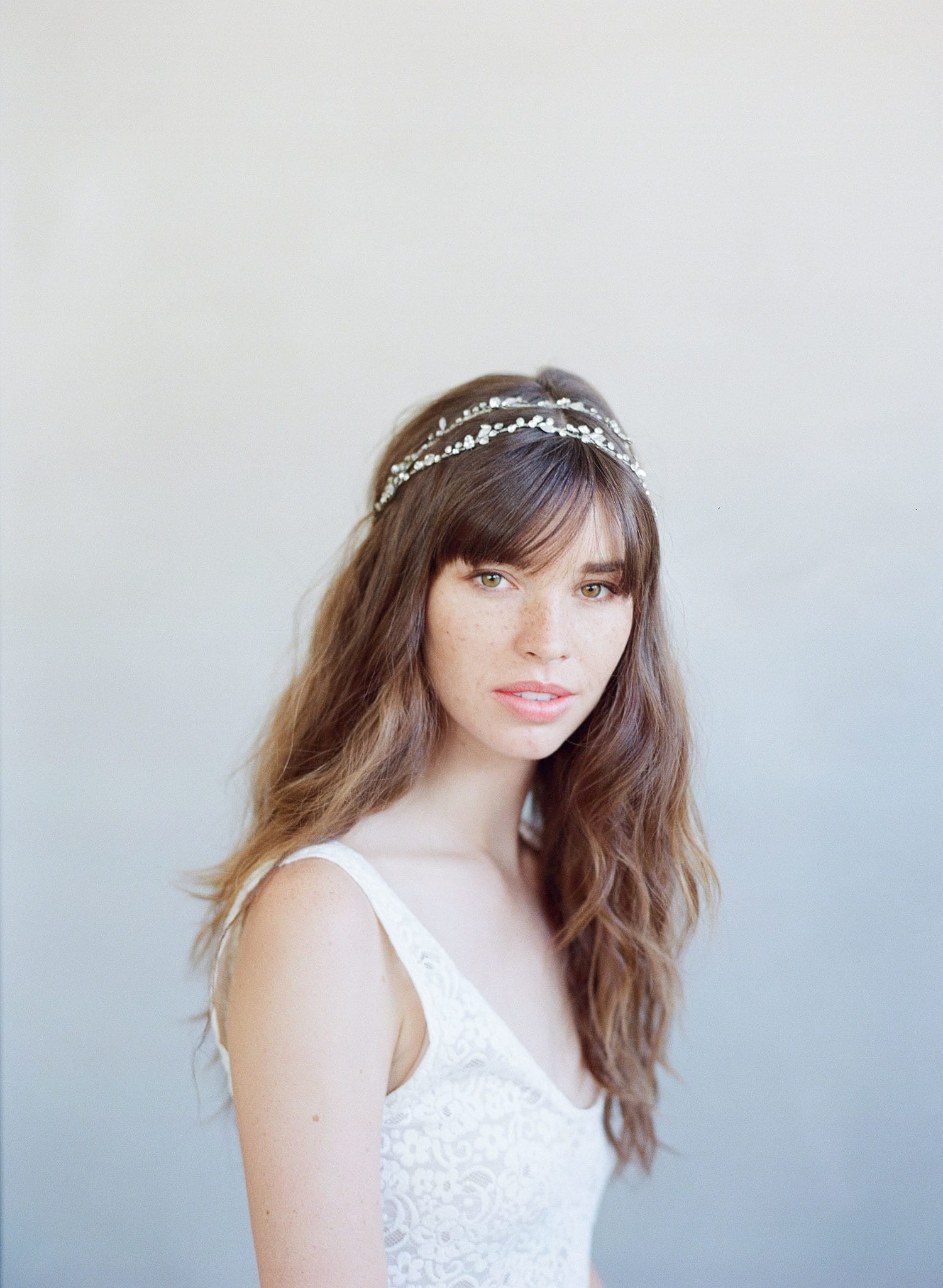 Extra long simple crystal hair vine - Style #735