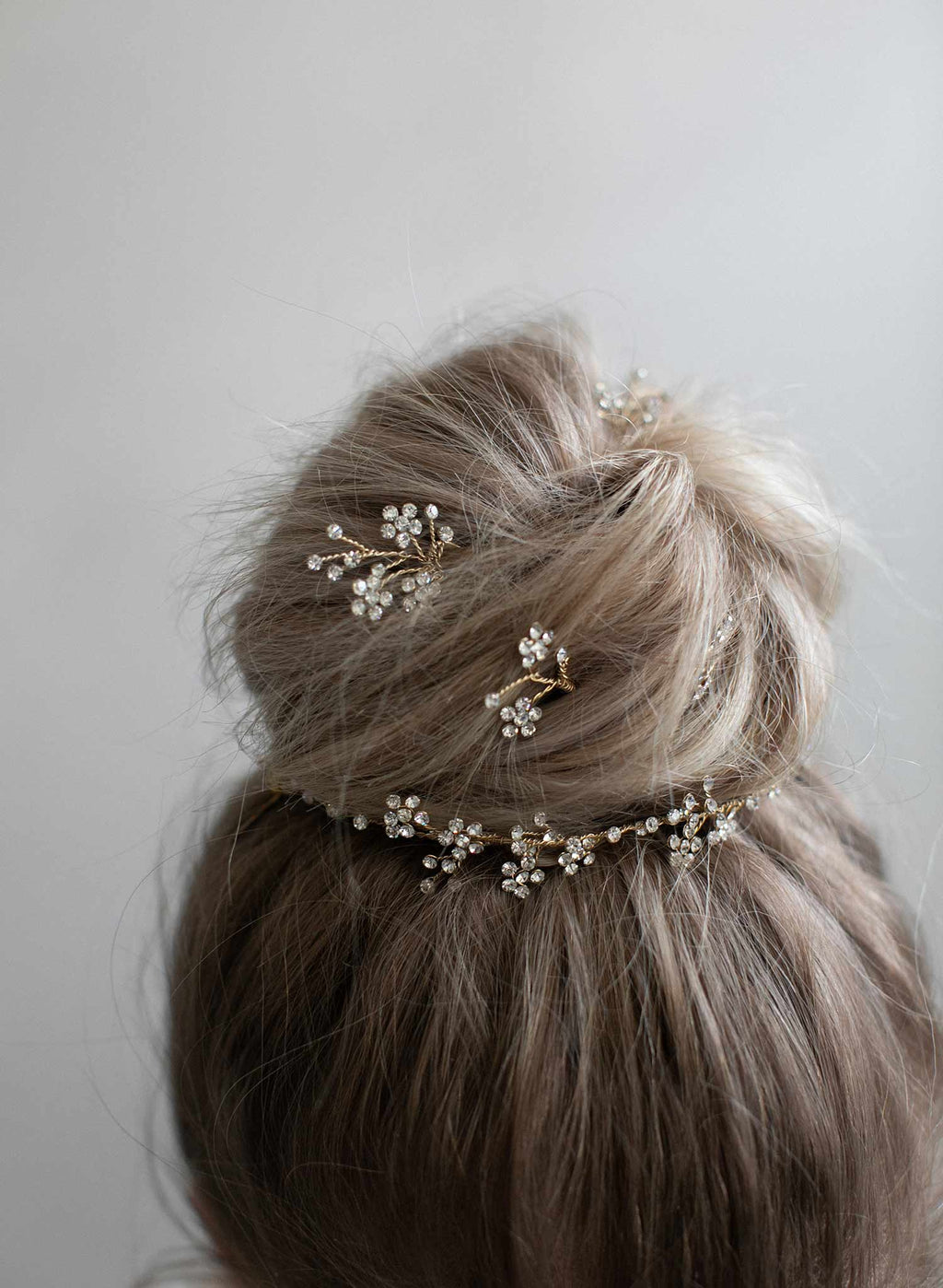 Dainty rhinestone blossom hair pin set of 5 - Style #904