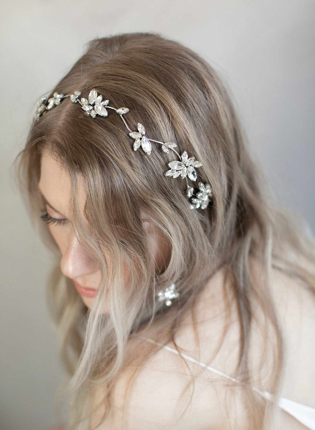 Crystal wavy burst headpiece - Style #919