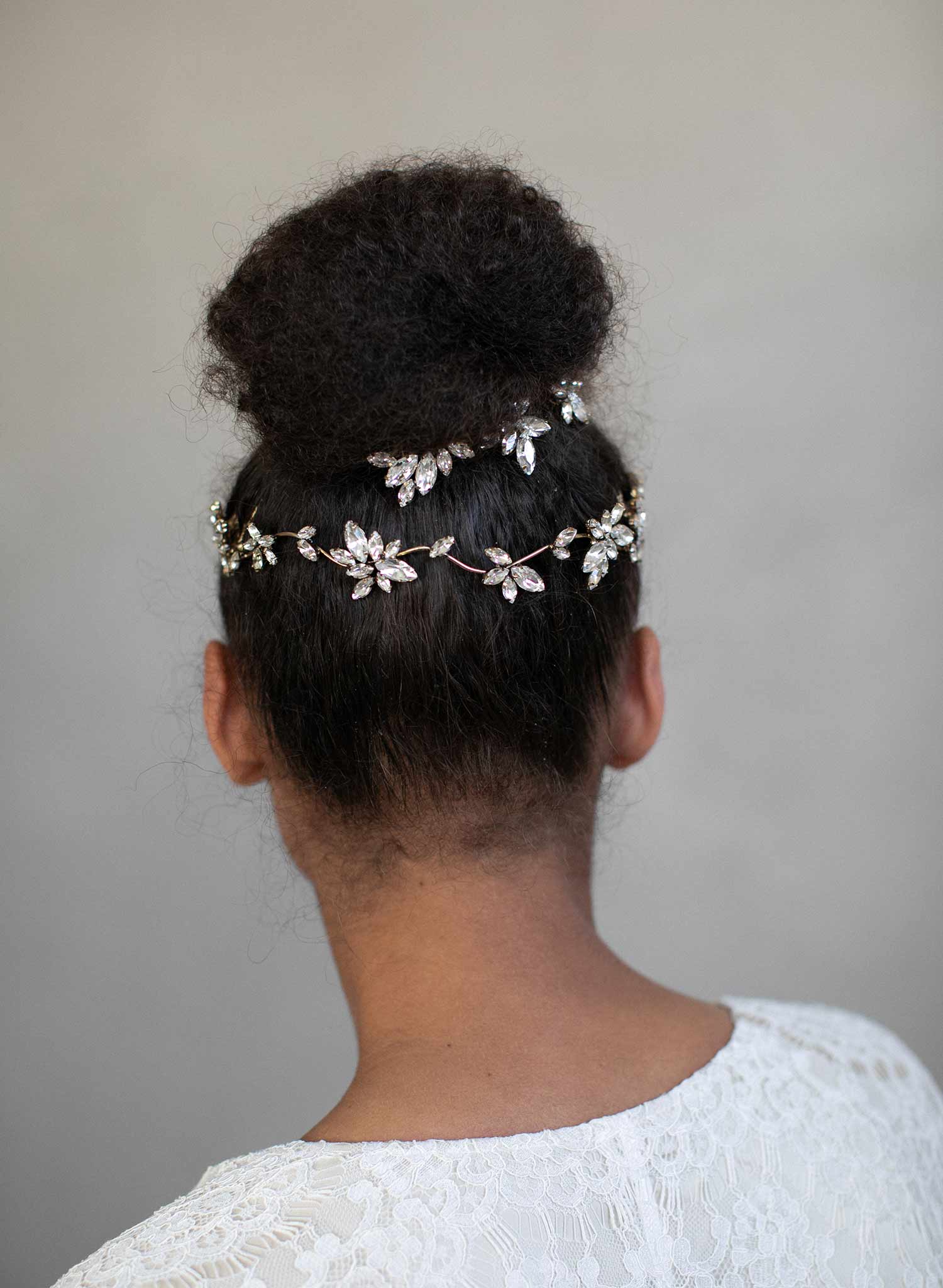 Crystal wavy burst headpiece - Style #919