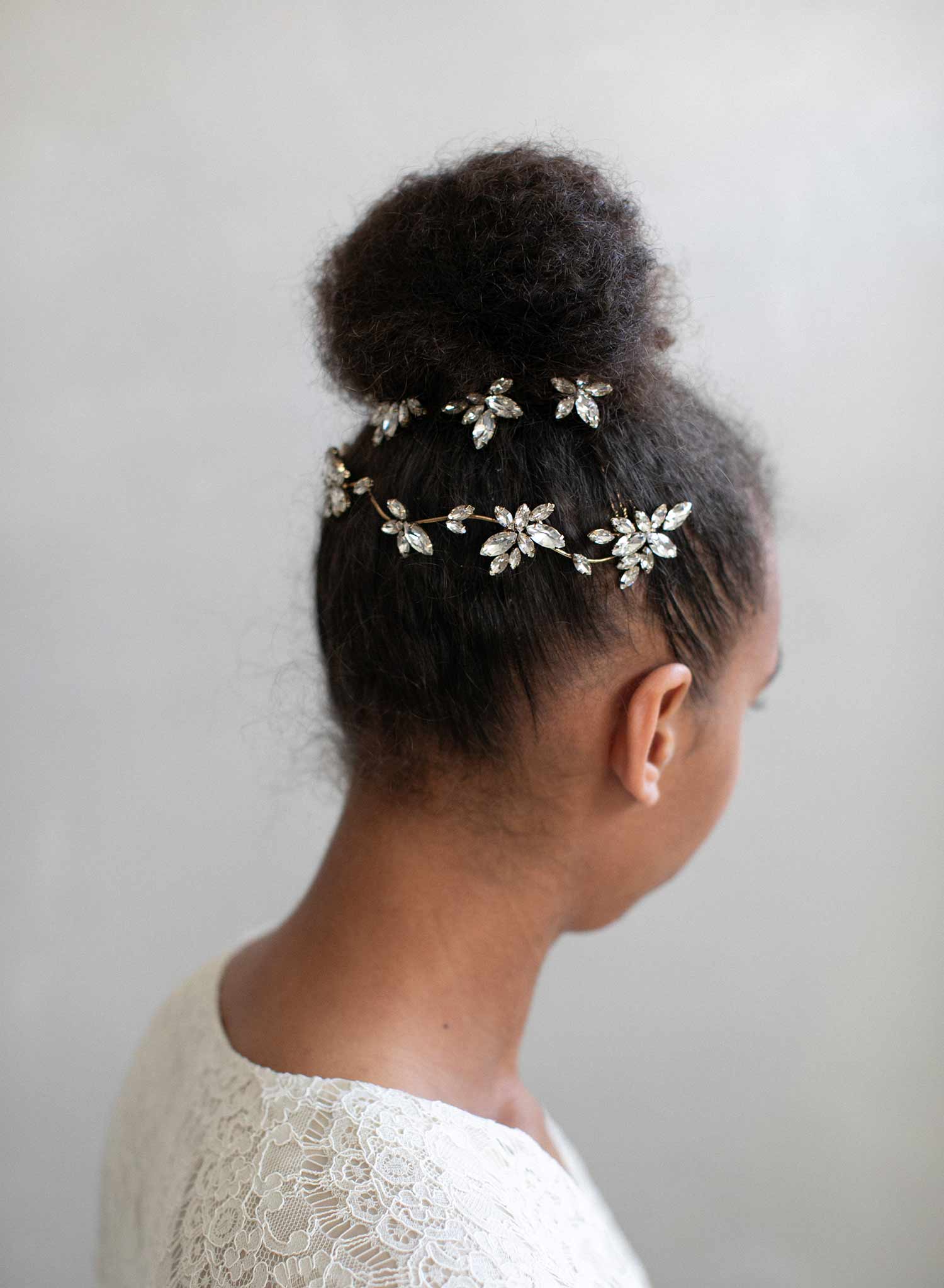 Crystal wavy burst headpiece - Style #919