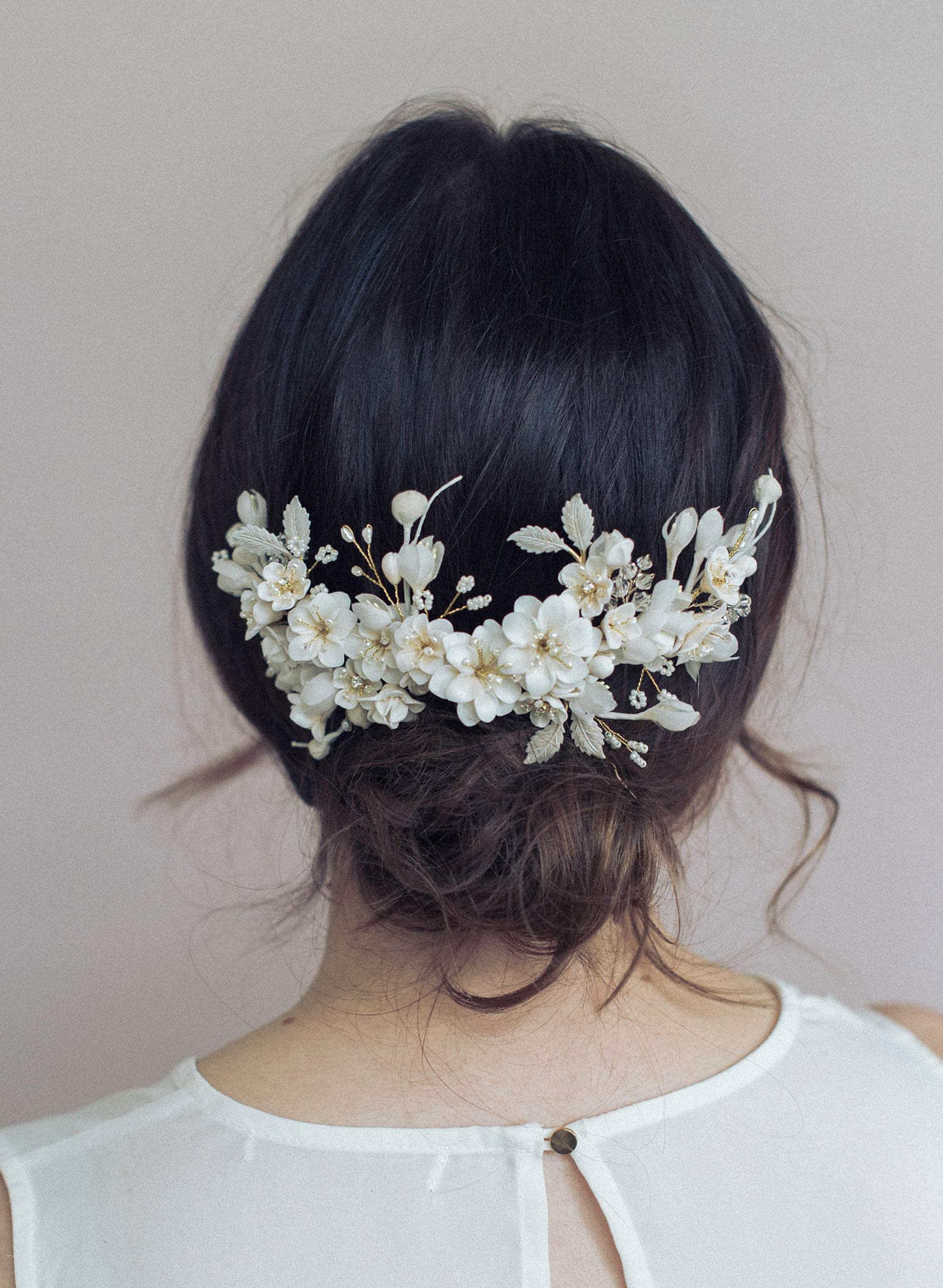 Creamy decadence floral headpiece - Style #939