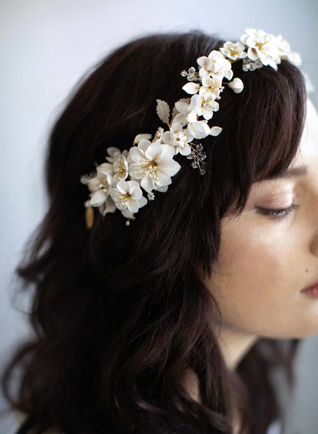 Creamy blossom hair vine - Style #942