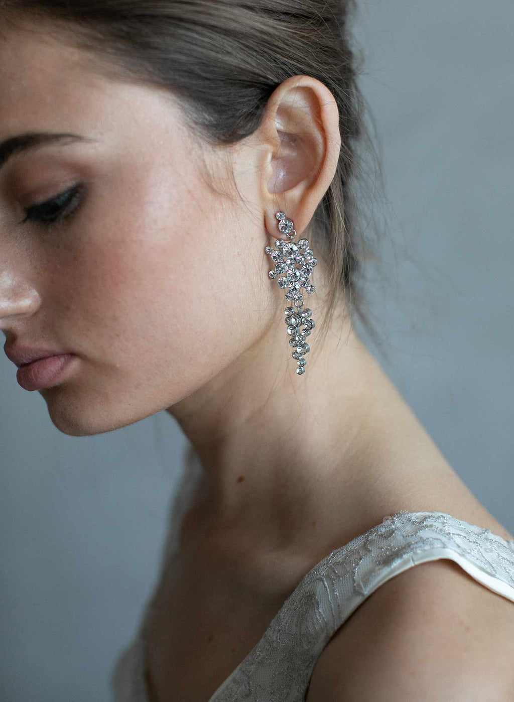 Champagne bubbles drop earrings - Style #976