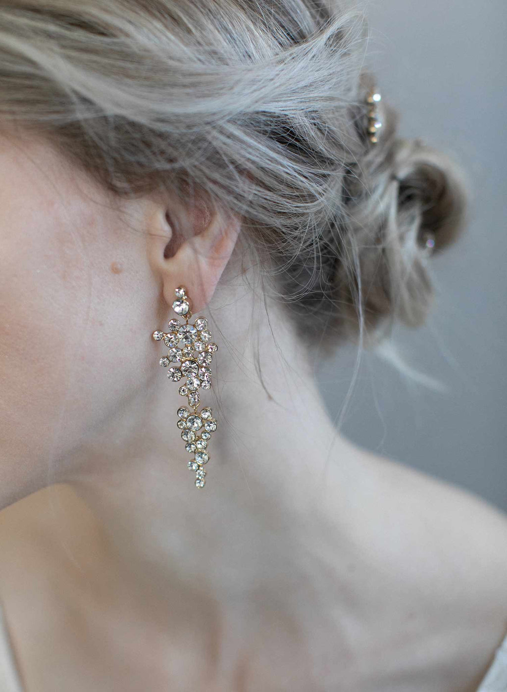 Champagne bubbles drop earrings - Style #976